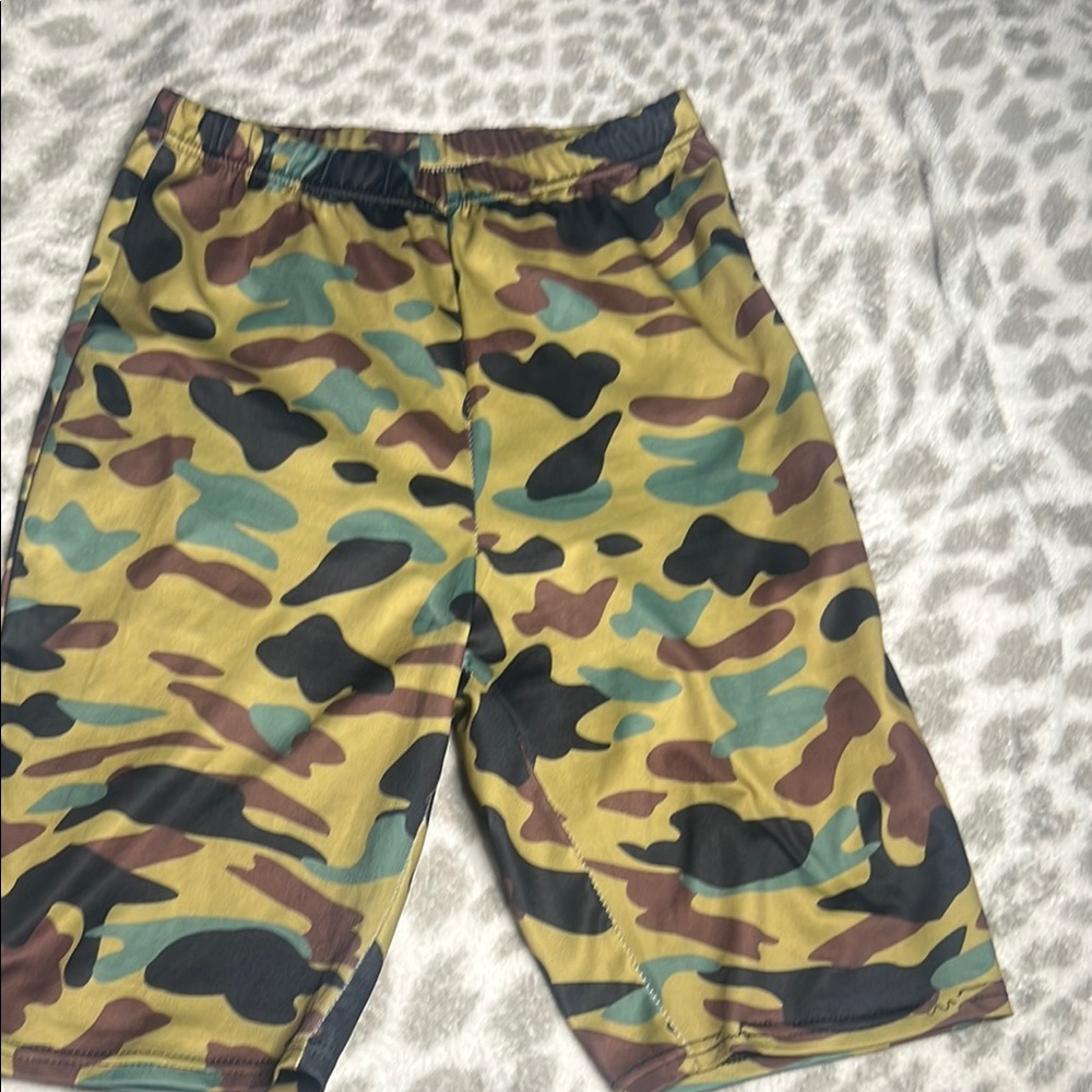 Private Label Green and Brown Athletic Shorts